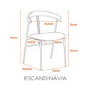 Ver imagem 3 de Conjunto 2 Cadeiras Minimalistas em Aço Escandinavia Fratini