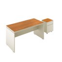 Ver imagem 2 de Conjunto de Escritório Hera Mesa e Gaveteiro - Via Nossa - Off White e Cedro