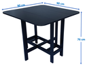 Ver imagem 6 de Mesa Prática Dobrável Preta Rustica Bar Cozinha Area D Lazer