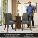 Ver imagem 5 de Conjunto Sala de Jantar Mesa Tampo de Vidro 4 Cadeiras Rustic/silver Ivy Madesa