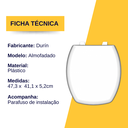 Ver imagem 3 de Assento Tampa Vaso Sanitário Thema Incepa Almofadado Branco Durín
