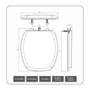 Ver imagem 7 de Assento Tampa Vaso Sanitário Thema Incepa Almofadado Branco Durín