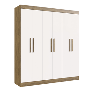 Guarda Roupa Casal 6 Portas 100% Mdf New Xangai