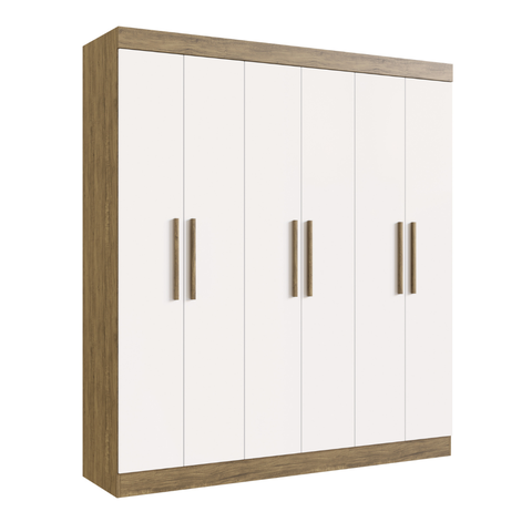 Guarda Roupa Casal 6 Portas 100% Mdf New Xangai