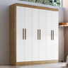 Guarda Roupa Casal 6 Portas 100% Mdf New Xangai - 5