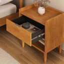 Ver imagem 6 de Mesa de Cabeceira Moderna para Quarto com Gaveta Madeira Cor Mel Lice Idimex