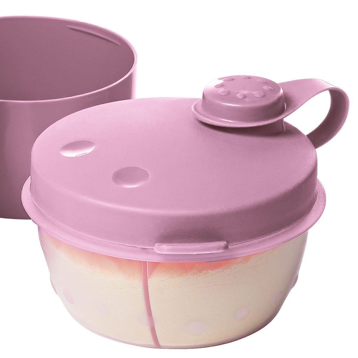 Kit Garrafa 250ml Pote Leite Açucar Alimentação Bebê Rosa - 6