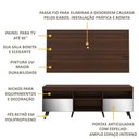 Ver imagem 7 de Rack Com Painel Tv 65" Retrô Com Espelho Flórida Multimóveis V3138 Duna/Preto Duna/Preto