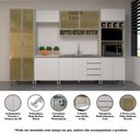 Ver imagem 4 de Cozinha Completa 6 Peças sem Pia com Vidro Reflecta Lis Luciane Móveis