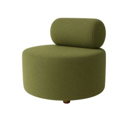 Kit 02 Poltronas Decorativo Orgânica Recepção Sala de Estar Luxo Boucle Verde - 6