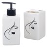 Kit Banheiro Lavabo Conjunto P/ Sabonete Líquido Porta Escova Dispenser Higiene Acessórios / Diva - 5