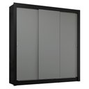 Ver imagem 3 de Guarda-roupa Casal 3 Portas de Correr Preto/cinza Sublime Plus Madesa