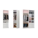 Ver imagem 2 de Guarda Roupa Canto Closet sem Portas 3 Peças, 6 Gavetas, 4 Cabideiros Prime Luciane Móveis