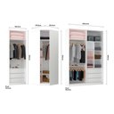Ver imagem 3 de Guarda Roupa Canto Closet sem Portas 3 Peças, 6 Gavetas, 4 Cabideiros Prime Luciane Móveis