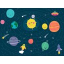 Ver imagem 3 de Papel de Parede Infantil Espaço Sistema Solar Azs123