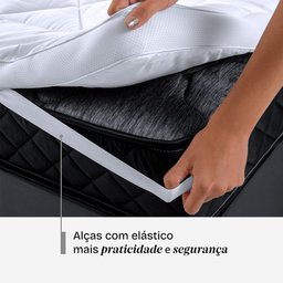 Pillow Top Casal 1000g Fibras Siliconadas Extra Macio 138x188cm Bf Colchões - 4