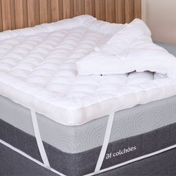 Pillow Top Casal 1000g Fibras Siliconadas Extra Macio 138x188cm Bf Colchões - 1