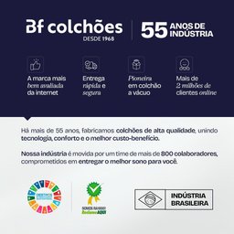 Pillow Top Casal 1000g Fibras Siliconadas Extra Macio 138x188cm Bf Colchões - 9