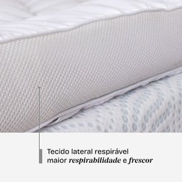 Pillow Top Casal 1000g Fibras Siliconadas Extra Macio 138x188cm Bf Colchões - 5
