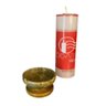 Kit Castiçal Pedra Sabão Vela 7 Dias + Velas 7 Dias - 1