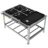 Fogão Industrial Inox Gastromaq 4 Bocas Mistas Encosto com Chapa Fgi404emch - 1