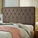 Ver imagem 4 de Cabeceira Estofada Box Queen Málaga 1,60cm Vamfer Estofados Suede Cinza Claro