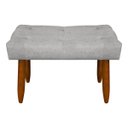 Ver imagem 1 de Banqueta Puff Retangular Requinte para Sala Quarto Bouclê:bouclê Cinza Claro
