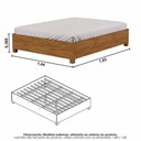 Ver imagem 5 de Guarda Roupa Casal Modulado 5 Portas com Cama Hercules 4 Portas 4 Gavetas Cinamomo com Off White