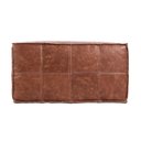 Ver imagem 3 de Puff Decorativo de Couro Natural Legítimo, Caramelo.