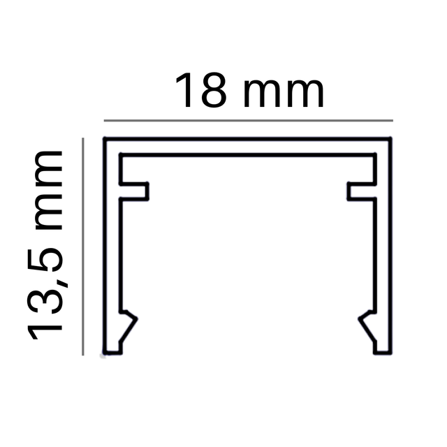 Perfil Sobrepor Led 18x14mm Branco 2x1m Aprire Ilunato - 4