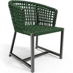 Jogo Conjunto de Mesa Ripada 1,00m e 4 Poltronas Jantar Corda Nautica - 5