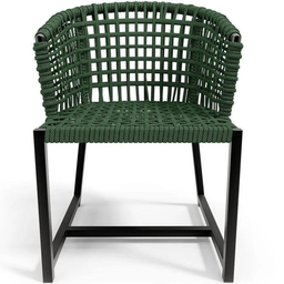 Jogo Conjunto de Mesa Ripada 1,00m e 4 Poltronas Jantar Corda Nautica - 6