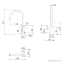 Ver imagem 4 de Torneira Misturador Monocomando para Cozinha - Aço Escovado com Mangueira Black Matte - Dp8205