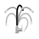 Ver imagem 1 de Torneira Misturador Monocomando para Cozinha - Aço Escovado com Mangueira Black Matte - Drop Metais