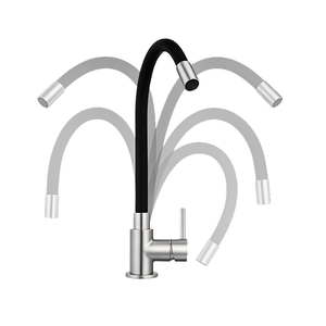 Torneira Misturador Monocomando para Cozinha - Aço Escovado com Mangueira Black Matte - Drop Metais