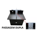 Ver imagem 2 de Mesa Escritório Plataforma 4 Lugares 180x120 - Cor: Preto Onix