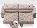 Ver imagem 4 de Sofá com Carregador Usb e Molas no Assento Retrátil Reclinável Maestro 2,50m Velosuede - Netsofas
