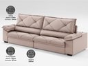Ver imagem 5 de Sofá com Carregador Usb e Molas no Assento Retrátil Reclinável Maestro 2,50m Velosuede - Netsofas