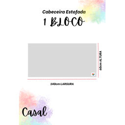 Cabeceira Estofada Casal 1 Bloco Não É Segredo Linho Cru 140x60 - 4