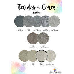 Cabeceira Estofada Casal 1 Bloco Não É Segredo Linho Cru 140x60 - 3