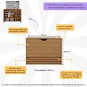 Ver imagem 3 de Balcão Suspenso 60cm para Forno/micro-ondas com 1 Porta e 1 Gaveta Multimóveis Cr20345 Amêndoa