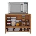 Ver imagem 5 de Balcão Suspenso 60cm para Forno/micro-ondas com 1 Porta e 1 Gaveta Multimóveis Cr20345 Amêndoa