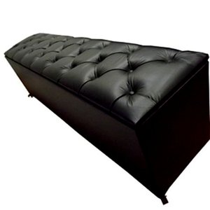 Recamier Casal Santo Box Sintético Preto 43x140x35
