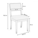 Ver imagem 3 de Mesa de Jantar 8 Lugares Loane com Vidro Madeira Maciça Off White/fendi - Kappesberg