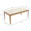 Ver imagem 4 de Mesa de Jantar 8 Lugares Loane com Vidro Madeira Maciça Off White/fendi - Kappesberg