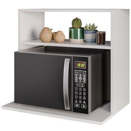 Suporte Aéreo para Micro-ondas 60x40cm Bia M05 Branco - Inoviza - 3