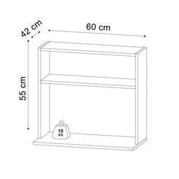 Suporte Aéreo para Micro-ondas 60x40cm Bia M05 Branco - Inoviza - 5
