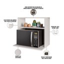 Ver imagem 4 de Suporte Aéreo para Micro-ondas 60x40cm Bia M05 Branco - Inoviza