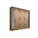 Ver imagem 1 de Guarda Roupa Casal 8 Portas e 6 Gavetas c/ Pés e Espelho Master 8.6 Atacama - Santos Andirá