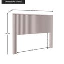 Ver imagem 3 de Cabeceira de Casal Ripada 156cm Multimóveis Crjcm-CAB002 Off White